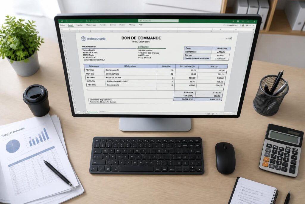 découvrez comment créer un bon de commande excel efficace pour optimiser votre gestion commerciale, améliorer le suivi des commandes et faciliter vos ventes.