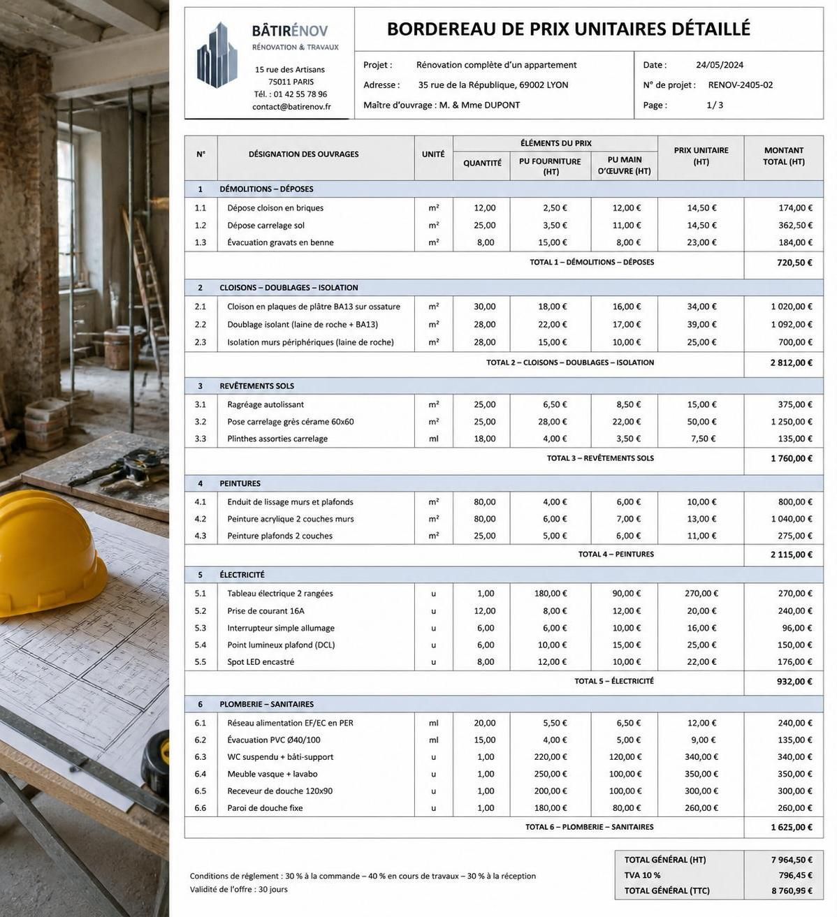 découvrez comment optimiser vos devis en travaux immobiliers grâce au bordereau de prix unitaire, un outil essentiel pour une estimation précise et maîtrisée de vos coûts.
