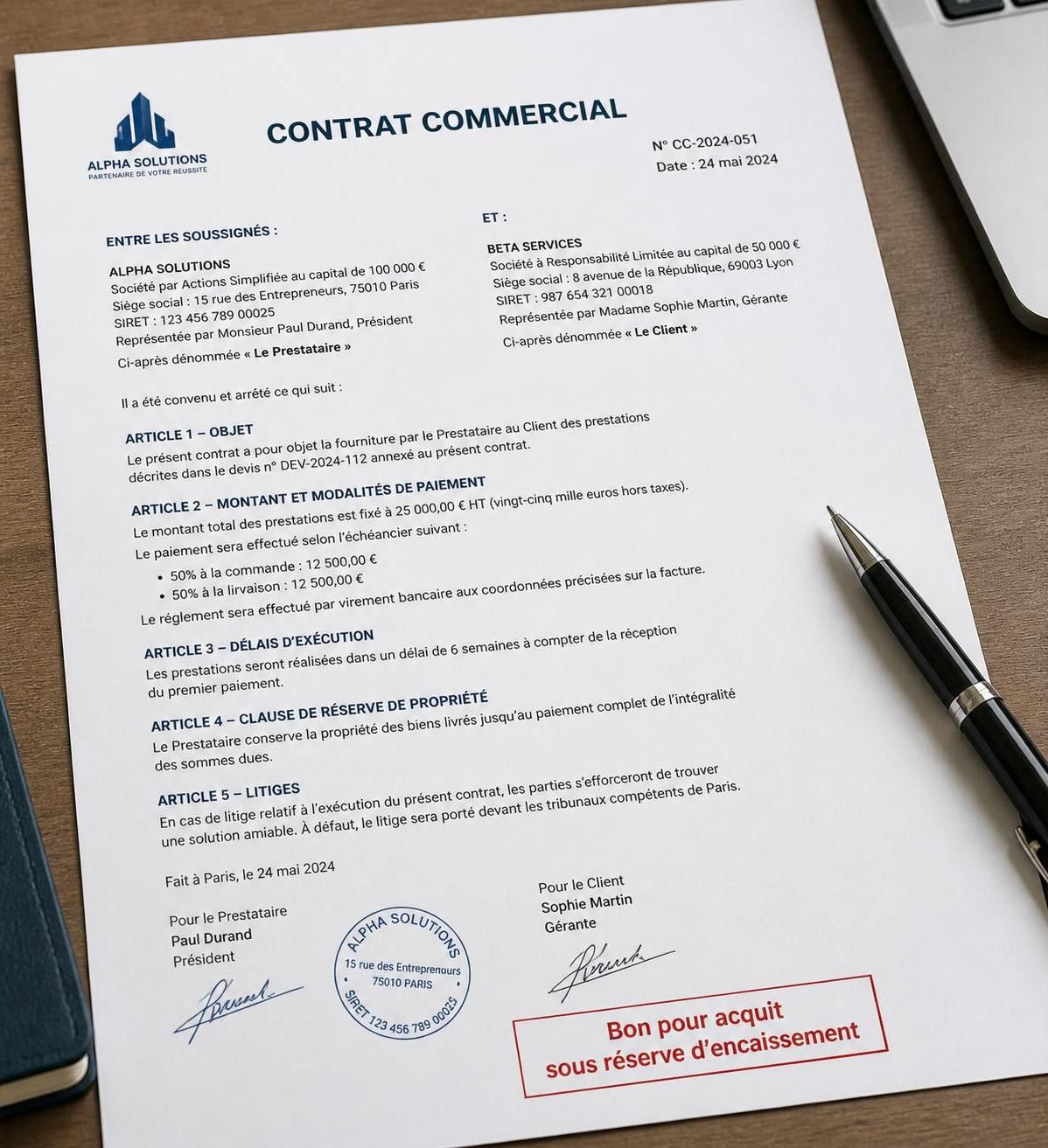 découvrez comment sécuriser vos transactions grâce au bon pour acquit des sommes sous réserve d'encaissement, et protégez-vous contre les risques financiers.