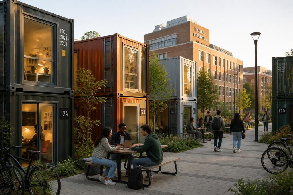 découvrez comment le conteneur étudiant offre une solution d'hébergement économique et innovante pour répondre à la crise du logement universitaire.